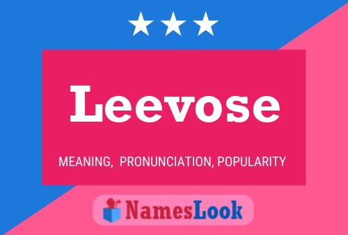 ملصق اسم Leevose