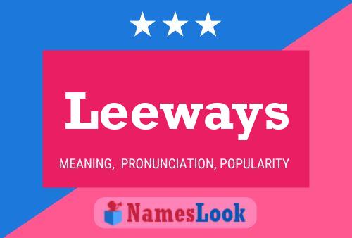 ملصق اسم Leeways