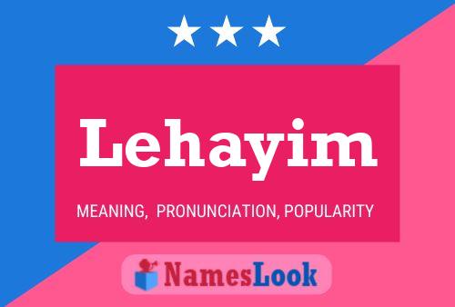 ملصق اسم Lehayim