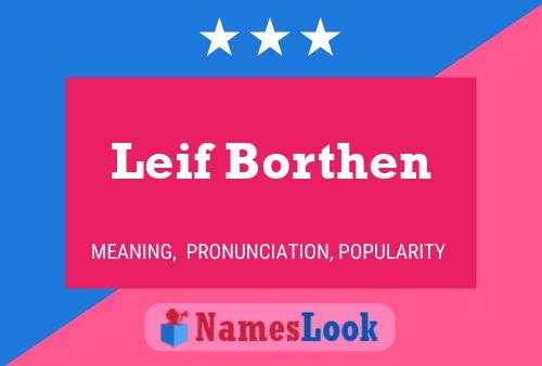 ملصق اسم Leif Borthen