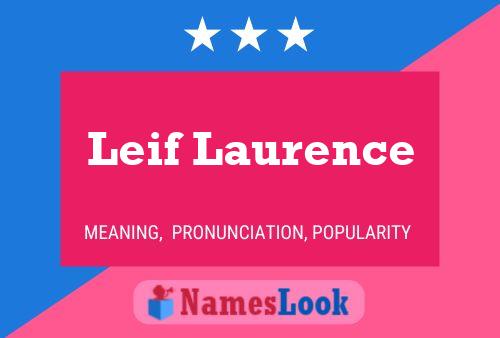 ملصق اسم Leif Laurence