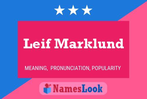 ملصق اسم Leif Marklund