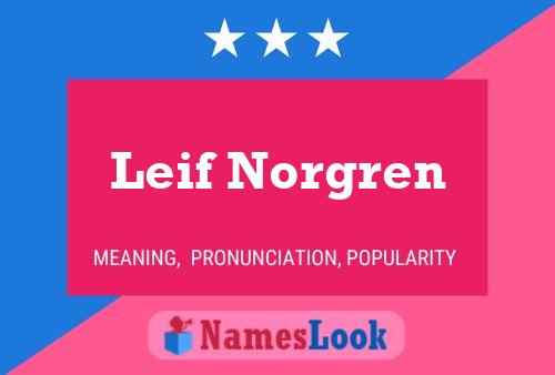 ملصق اسم Leif Norgren