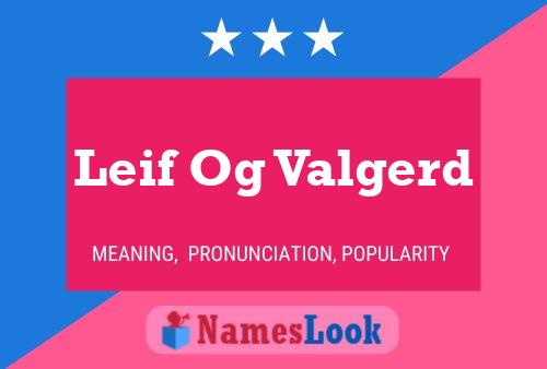 ملصق اسم Leif Og Valgerd