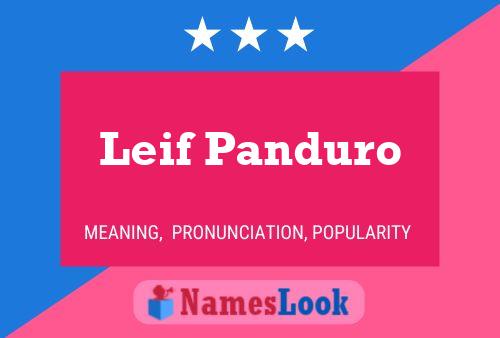 ملصق اسم Leif Panduro