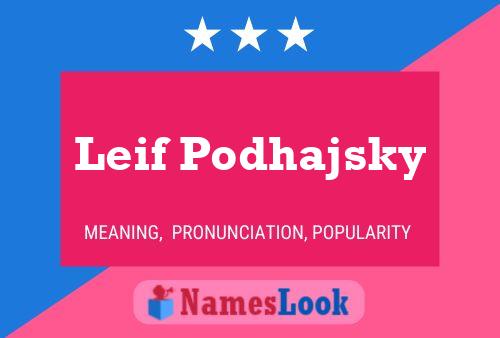 ملصق اسم Leif Podhajsky