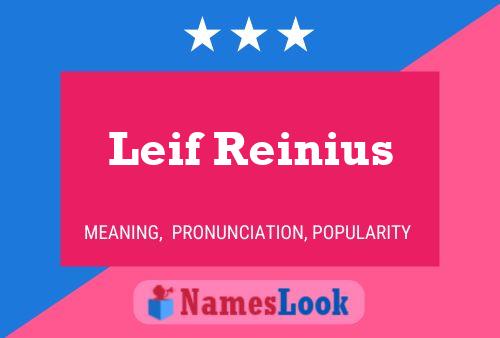 ملصق اسم Leif Reinius