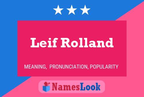 ملصق اسم Leif Rolland