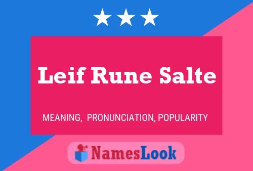 ملصق اسم Leif Rune Salte