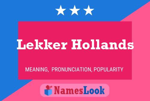 ملصق اسم Lekker Hollands