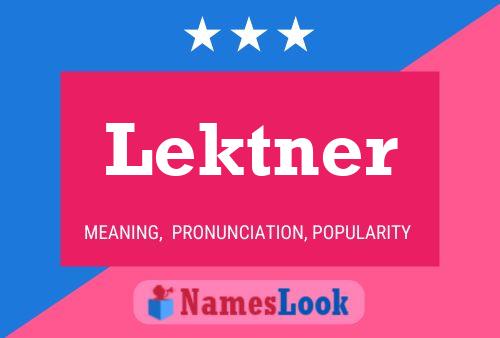 ملصق اسم Lektner