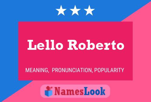 ملصق اسم Lello Roberto