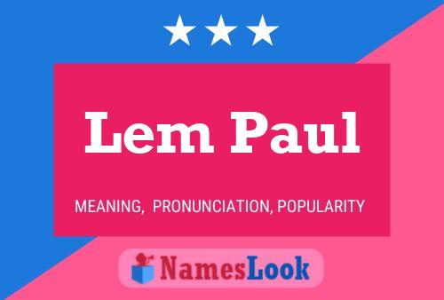 ملصق اسم Lem Paul