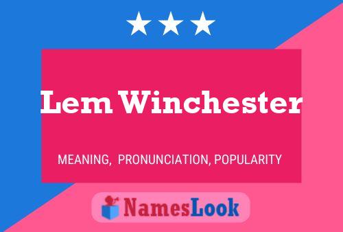 ملصق اسم Lem Winchester