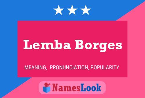 ملصق اسم Lemba Borges