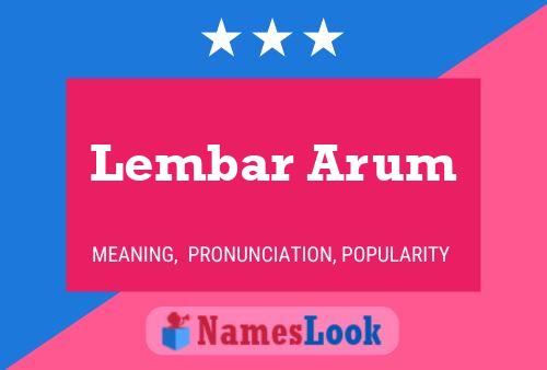 ملصق اسم Lembar Arum