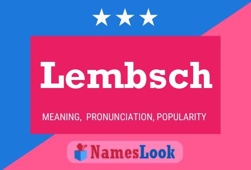 ملصق اسم Lembsch