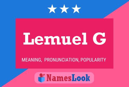 ملصق اسم Lemuel G