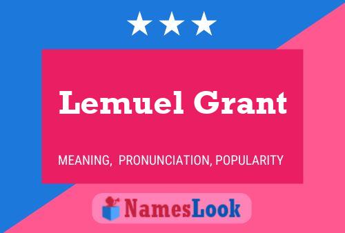 ملصق اسم Lemuel Grant