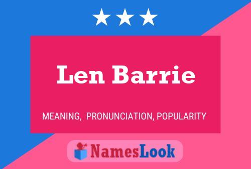 ملصق اسم Len Barrie