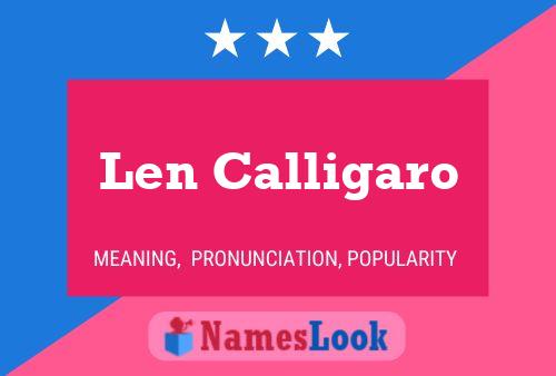 ملصق اسم Len Calligaro