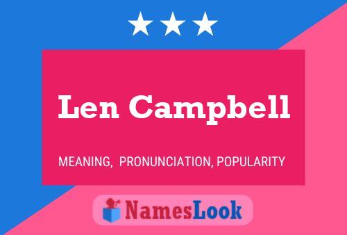 ملصق اسم Len Campbell