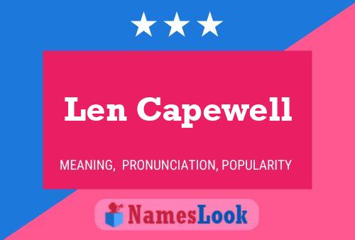 ملصق اسم Len Capewell