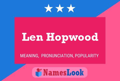 ملصق اسم Len Hopwood