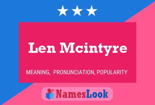 ملصق اسم Len Mcintyre