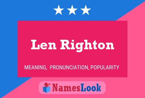 ملصق اسم Len Righton