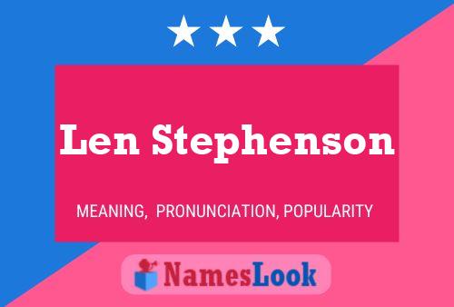 ملصق اسم Len Stephenson