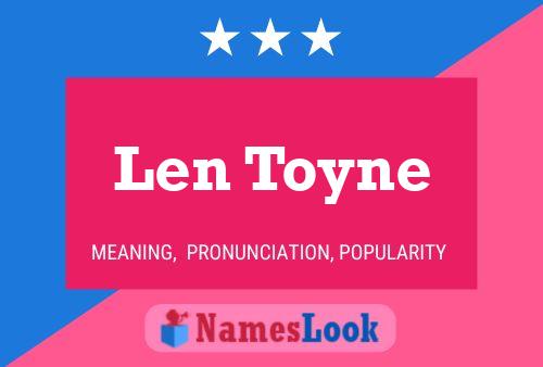 ملصق اسم Len Toyne