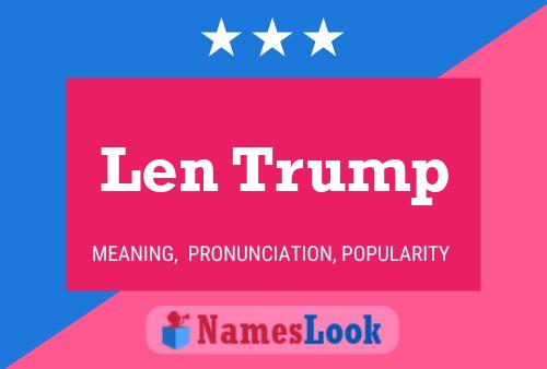 ملصق اسم Len Trump