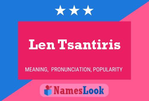 ملصق اسم Len Tsantiris