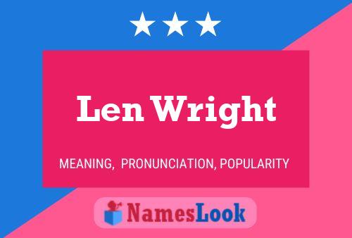 ملصق اسم Len Wright