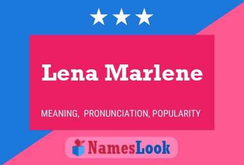 ملصق اسم Lena Marlene