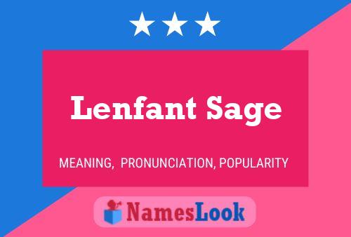 ملصق اسم Lenfant Sage