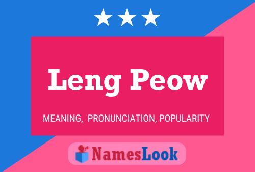 ملصق اسم Leng Peow