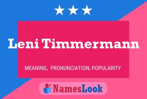 ملصق اسم Leni Timmermann