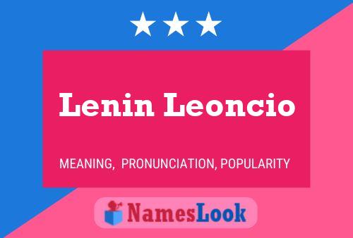 ملصق اسم Lenin Leoncio