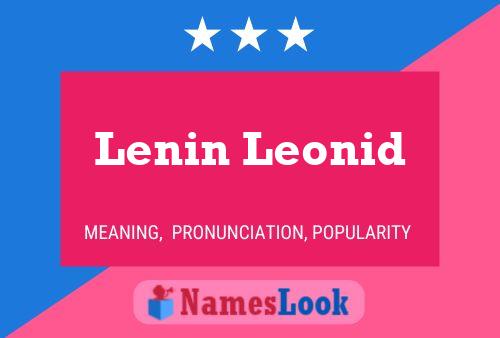 ملصق اسم Lenin Leonid