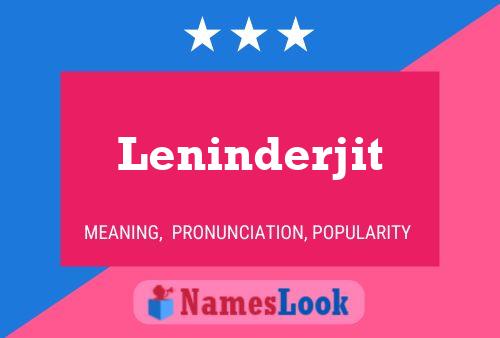 ملصق اسم Leninderjit