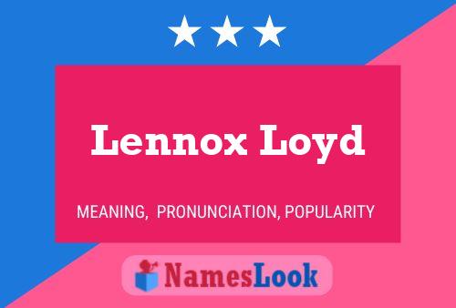 ملصق اسم Lennox Loyd