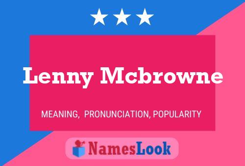 ملصق اسم Lenny Mcbrowne