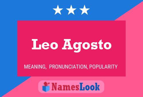 ملصق اسم Leo Agosto