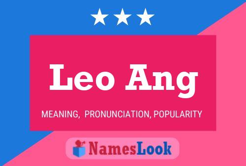 ملصق اسم Leo Ang