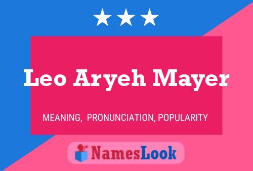 ملصق اسم Leo Aryeh Mayer