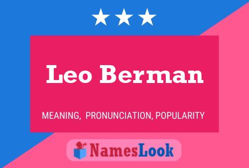 ملصق اسم Leo Berman