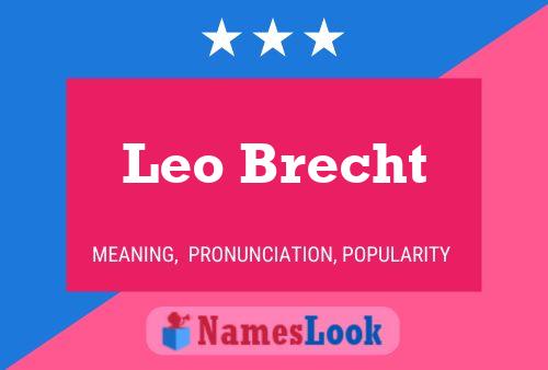 ملصق اسم Leo Brecht