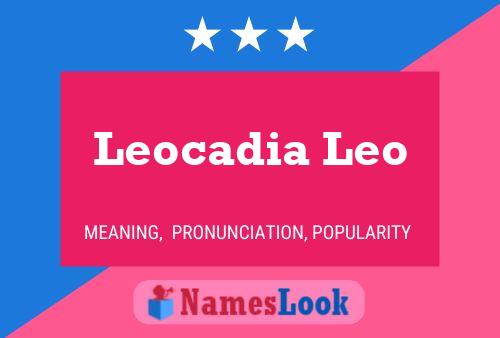 ملصق اسم Leocadia Leo